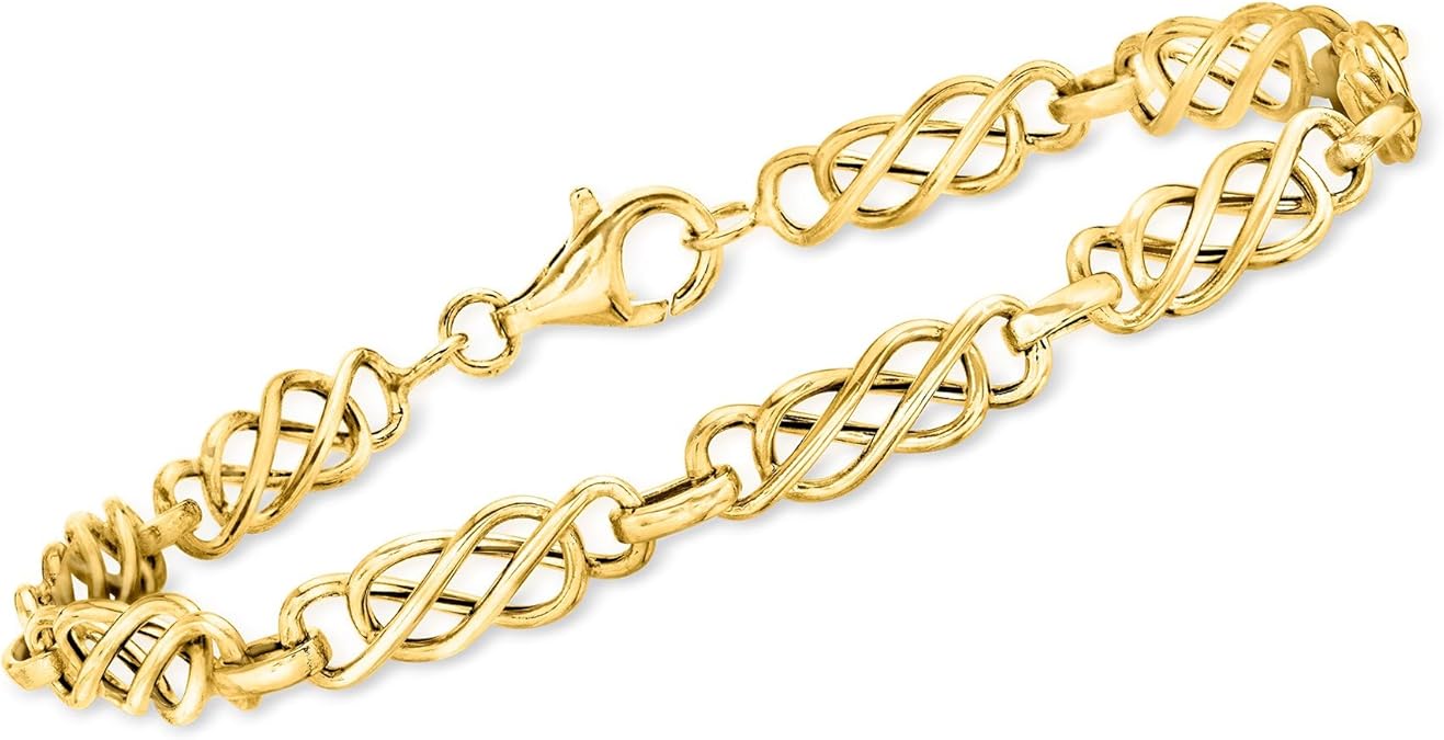 14kt Yellow Gold Double-Infinity Link Bracelet
