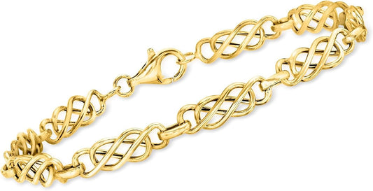 14kt Yellow Gold Double-Infinity Link Bracelet