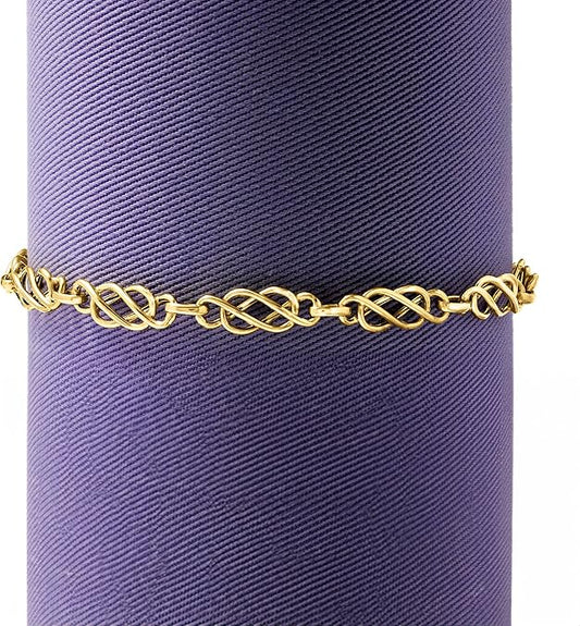 14kt Yellow Gold Double-Infinity Link Bracelet